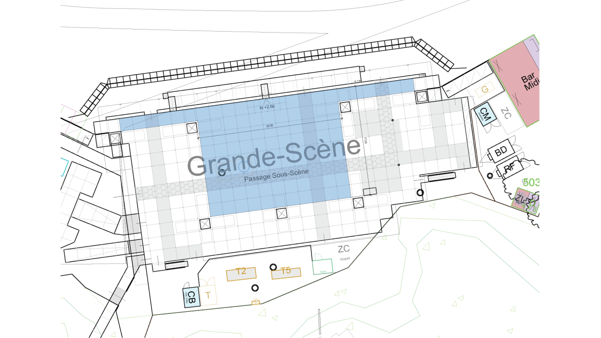 Plan espace scénique Grande Scène