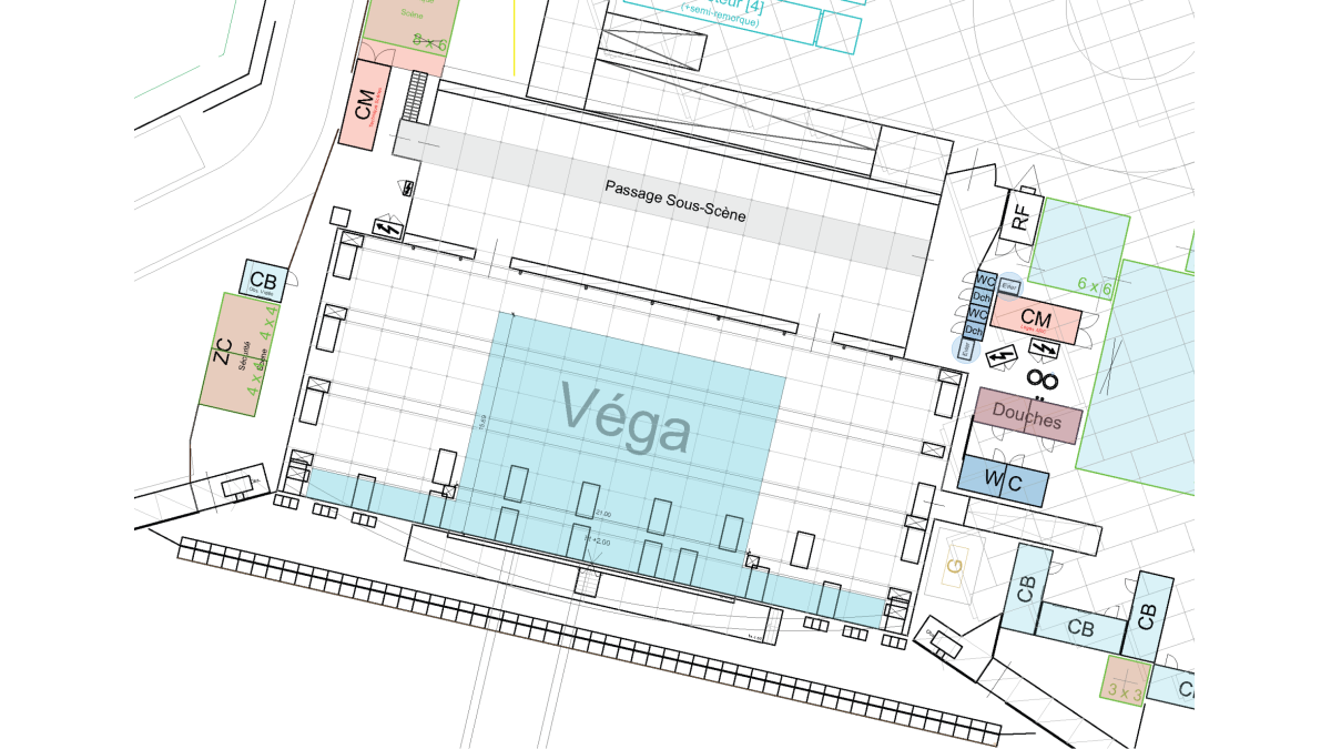 Plan espace scénique Véga